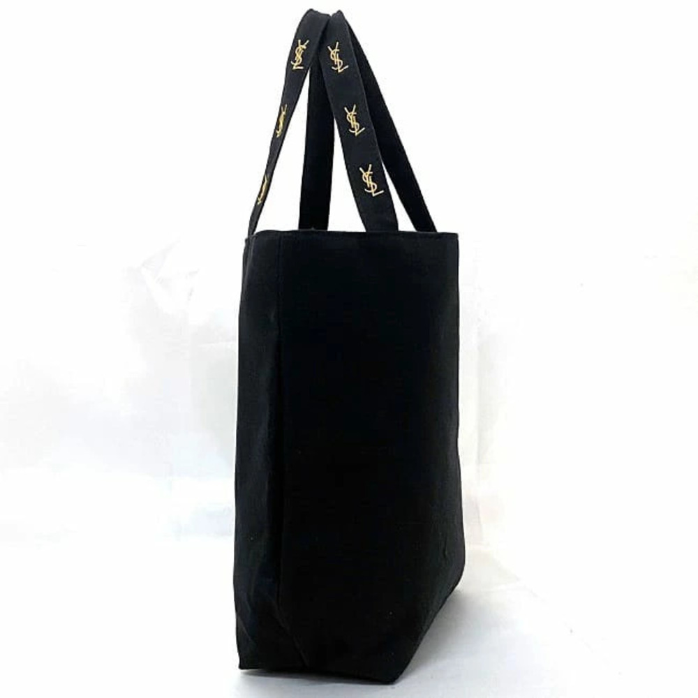 Yves Saint Laurent Tote Bag Black Parfums YSL Embroidery Eco Shoulder Birthday - Picture 2 of 10